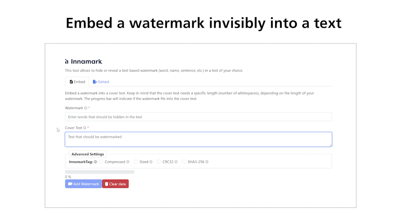 Animated example of the webinterface
